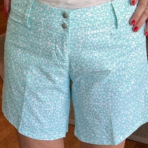 NWT Adidas Shorts! Sz 4, Aqua, performance fabric in figure flattering style